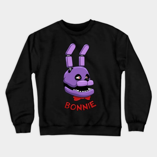 Bonnie from Five Nights at Freddy's Crewneck Sweatshirt by halegrafx